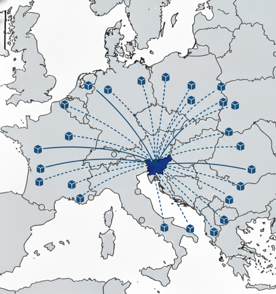 Mappa distribuzione Tigo Energy EU - Hub Slovenia